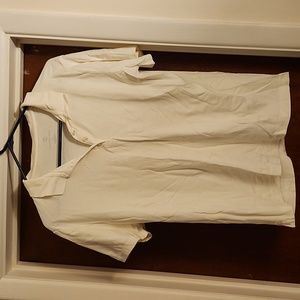 Lands end womens large white polo